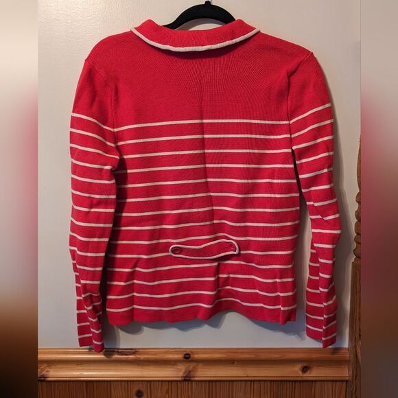 Talbot's Pink Blazer Button Up Sweater Size Medium - Picture 4 of 5